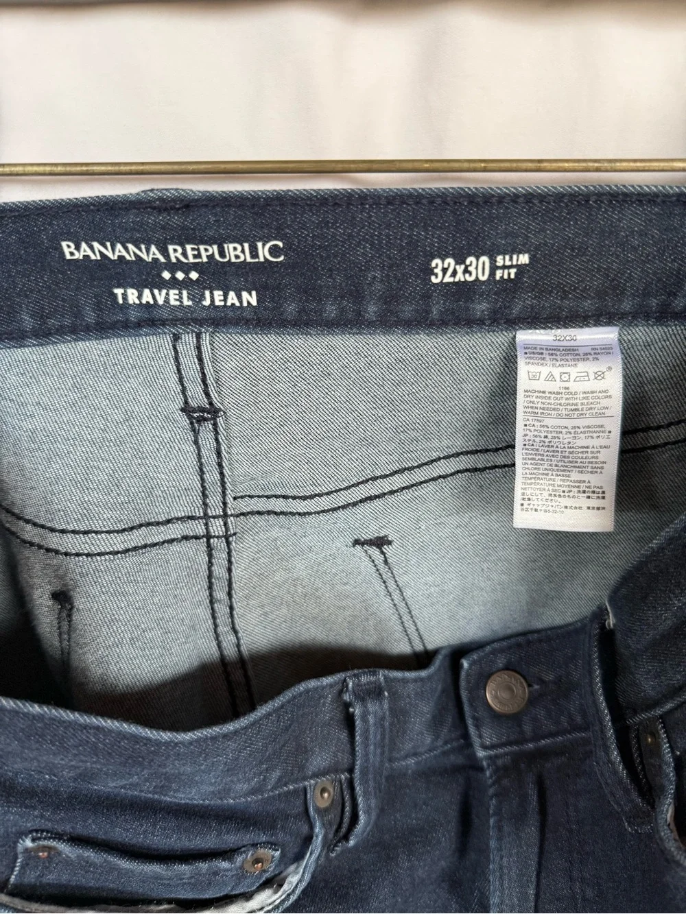 Banana Republic Men’s Dark Blue Stretch Jeans
